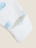 Cotton Rich Velour Cloud Sleepsuit (7lbs - 12 Mths)