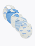 5 Pack Organic Cotton Dribble Bibs