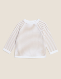 2pc Organic Cotton Striped Knitted Outfit (7lbs- 12 Mths)