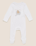 Organic Cotton Slogan Sleepsuit