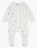 3 Pack Organic Cotton Patterned Sleepsuits (5lbs-3 Yrs)