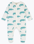 3 Pack Organic Cotton Patterned Sleepsuits (5lbs-3 Yrs)
