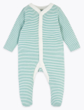 3 Pack Organic Cotton Patterned Sleepsuits (5lbs-3 Yrs)