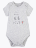 Organic Cotton Big Love Slogan Bodysuit (7lbs-12 Mths)
