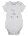 Organic Cotton Big Love Slogan Bodysuit (7lbs-12 Mths)