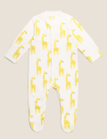 3pk Organic Cotton Safari Sleepsuits