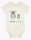 Pure Cotton I Love Daddy Bodysuit (0-12 Mths)