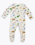 3 Pack Cotton Farmyard Sleepsuits