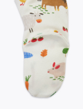 3 Pack Cotton Farmyard Sleepsuits