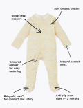 3 Pack Cotton Farmyard Sleepsuits
