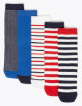 5 Pack of Striped Socks
