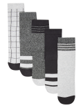 5 Pack of Cotton Rich Monochrome Socks