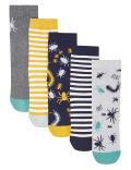 5 Pack of Cotton Rich Bug Socks