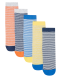 5 Pack of Cotton Striped Socks