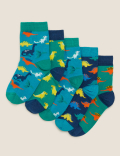 5pk Cotton Dinosaur Socks