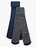 2 Pairs of Sparkle Tights (4-14 Years)