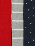 3pk Cotton Nautical Tights (2-14 Yrs)