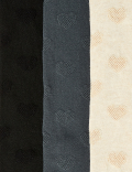 3pk Jacquard Heart Tights (2-14 Yrs)
