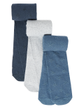 3pk Cotton Tights (2-14 Yrs)