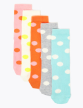 5 Pack of Cotton Rich Spotty Socks
