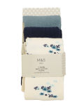 3pk Cotton Jacquard Ribbed Baby Tights