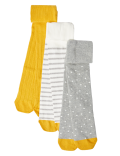 3 Pack Cotton Rich Printed Tights (0-2 Yrs)