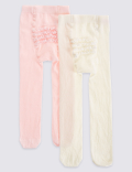 2 Pack of Frilly Bum Baby Tights (0 - 24 Mths)