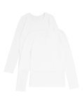 2pk Girls' Thermal Cotton Blend Long Sleeved Vests (2-16 Yrs)