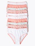 10pk Pure Cotton Spotted Knickers