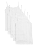 5pk Pure Cotton Camisoles (2-16 Yrs)