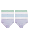 10pk Pure Cotton Spotty & Plain Knickers