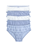 10 Pack Cotton with Stretch Lilac Heart Knickers (2-14 Yrs)