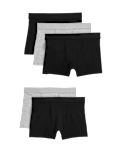 5 Pack Cotton with Stretch Trunks (5-16 Yrs)