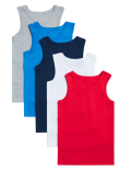 5pk Pure Cotton Vests (2-16 Yrs)