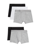 5pk Cotton with Stretch Plain Trunks (5-16 Yrs)