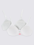2 Pack Striped & Spotted Bras