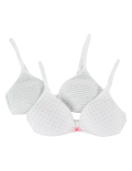 2 Pack Striped & Spotted Bras