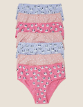 7pk Pure Cotton Panda & Heart Knickers (2-16 Yrs)