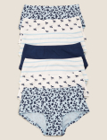 7pk Cotton with Stretch Horse Print Shorts