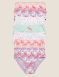 7pk Pure Cotton Unicorn Knickers (1-16 Yrs)