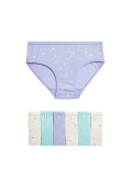 7pk Pure Cotton Stars Knickers (2-12 Yrs)