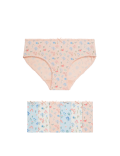 7pk Cotton with Stretch Floral Knickers (2-12 Yrs)