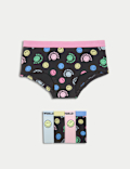 5pk Cotton with Stretch SmileyWorld® Shorts (5-16 Yrs)