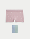 3pk Cotton with Stretch Stars Boxer Shorts (5-16 Yrs)