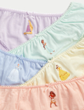 5pk Cotton with Stretch Disney Princess™ Knickers (2-10 Yrs)