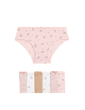 7pk Cotton with Stretch Floral Knickers (2-12 Yrs)