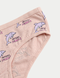 7pk Cotton with Stretch Dolphin Knickers (2-12 Yrs)