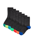 7pk Cotton Rich School Socks