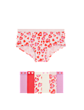 7pk Leopard Print & Heart Shorts (5-16 Yrs)