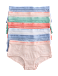 7 Pack Cotton Rich Ribbed Knicker Shorts (5-16 Yrs)